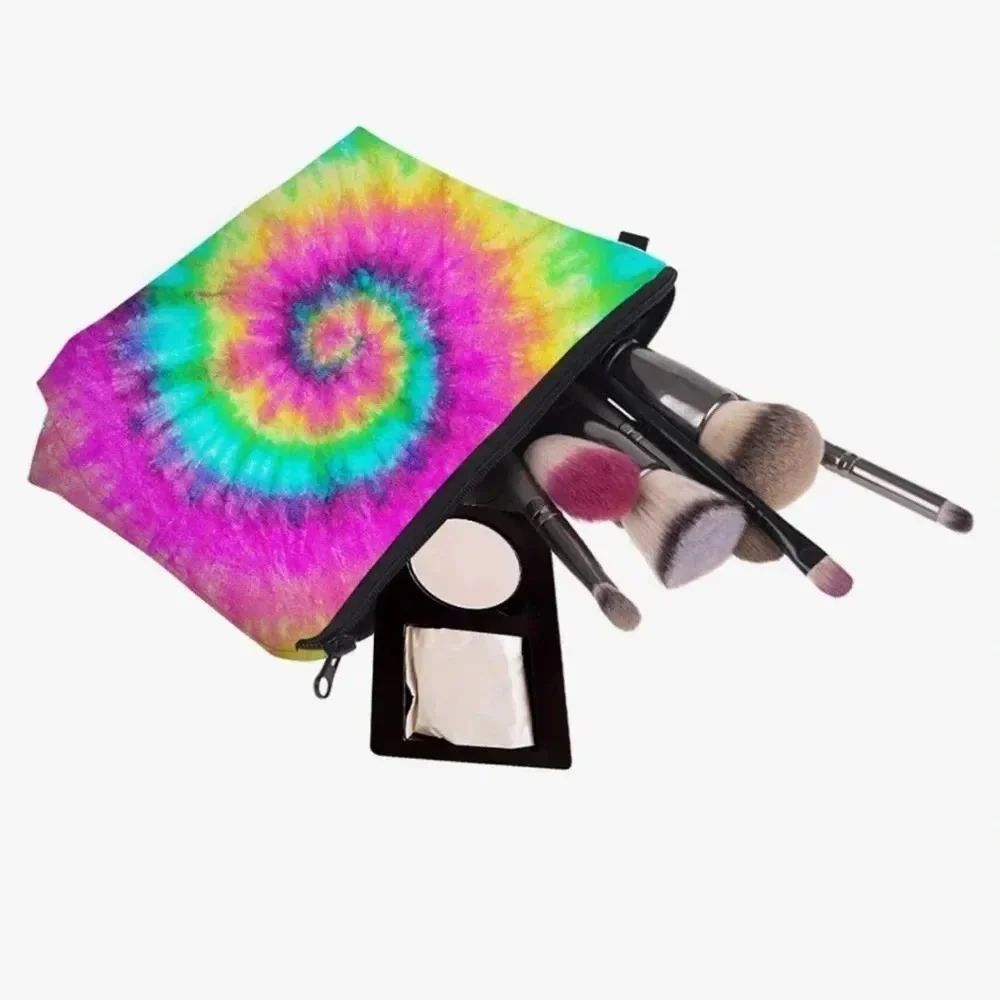 Cosmetic Bag Tie Dye zipper closure